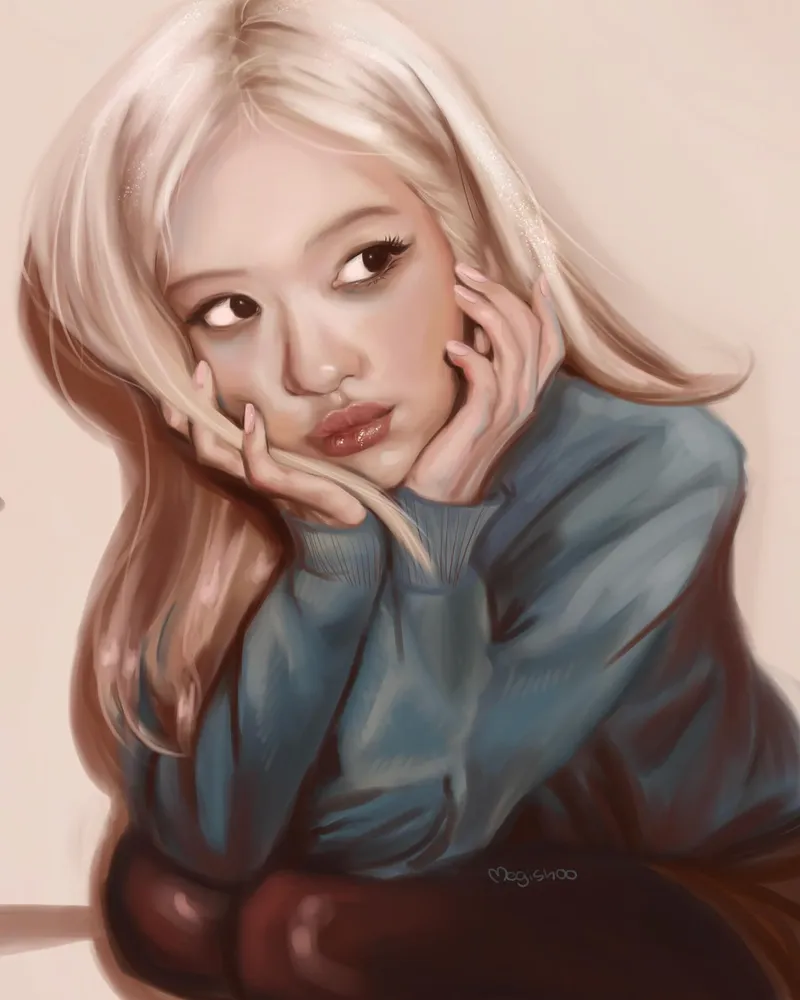 Blonde, pink light aaaaaa